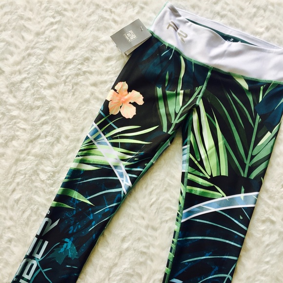 Fiber Pants - fiber • tropical hibiscus one size leggings